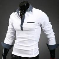 zogaa hot sale new fashion brand men polo shirt long sleeve solid color slim fit shirt men cotton polo shirts casual shirts