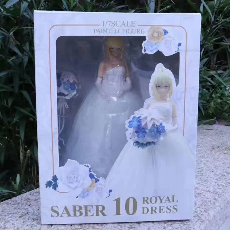 

26cm Fate/Stay Night Anime Figure SABER 10th Royal Wedding Dress Ver. Action Figure Saber Bikini Sexy Anime Figurine Model Toys