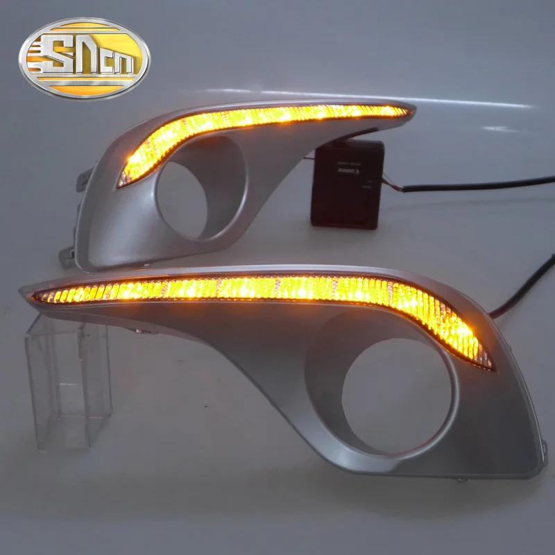 

For Toyota Highlander 2012 2013 2014,Yellow Turning Singal Relay Waterproof ABS 12V Car DRL LED Daytime Running Light SNCN
