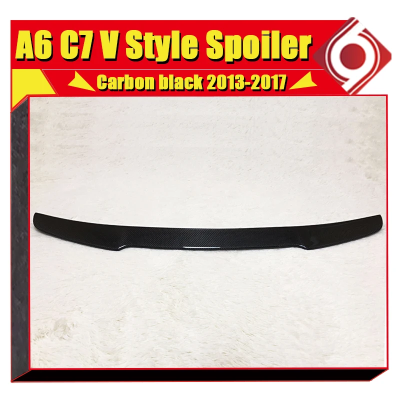 Для Audi A6 A6A A6Q задний спойлер duckbill C7 V стиль карбоновое волокно Задняя Крышка