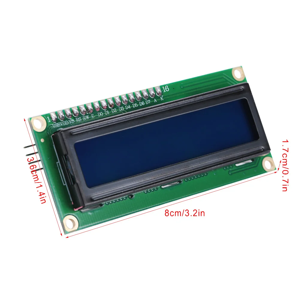 Плата адаптера для ЖК-дисплея 1602 с интерфейсом IIC/IC2 плата 16x2 символа модуль 5 В