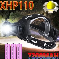 powerful xhp110 rechargeable usb headlamp 7800mah most powerful headlight hunting lantern zoom powerbank fishing lamp use 18650