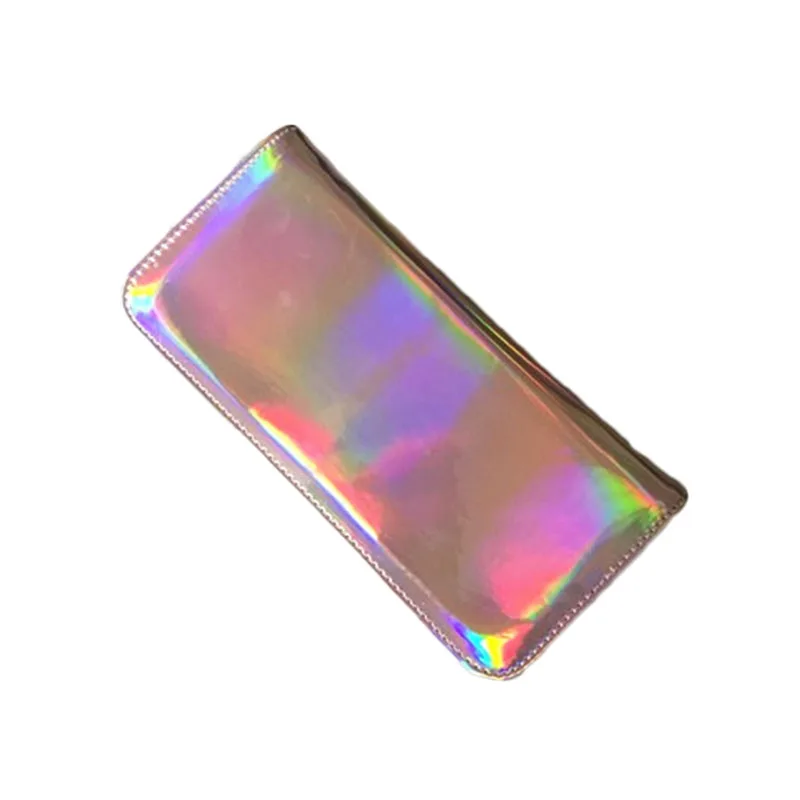 Голографический кошелек для женщин 8 шт./лот длинный клатч женский лазерная сумка