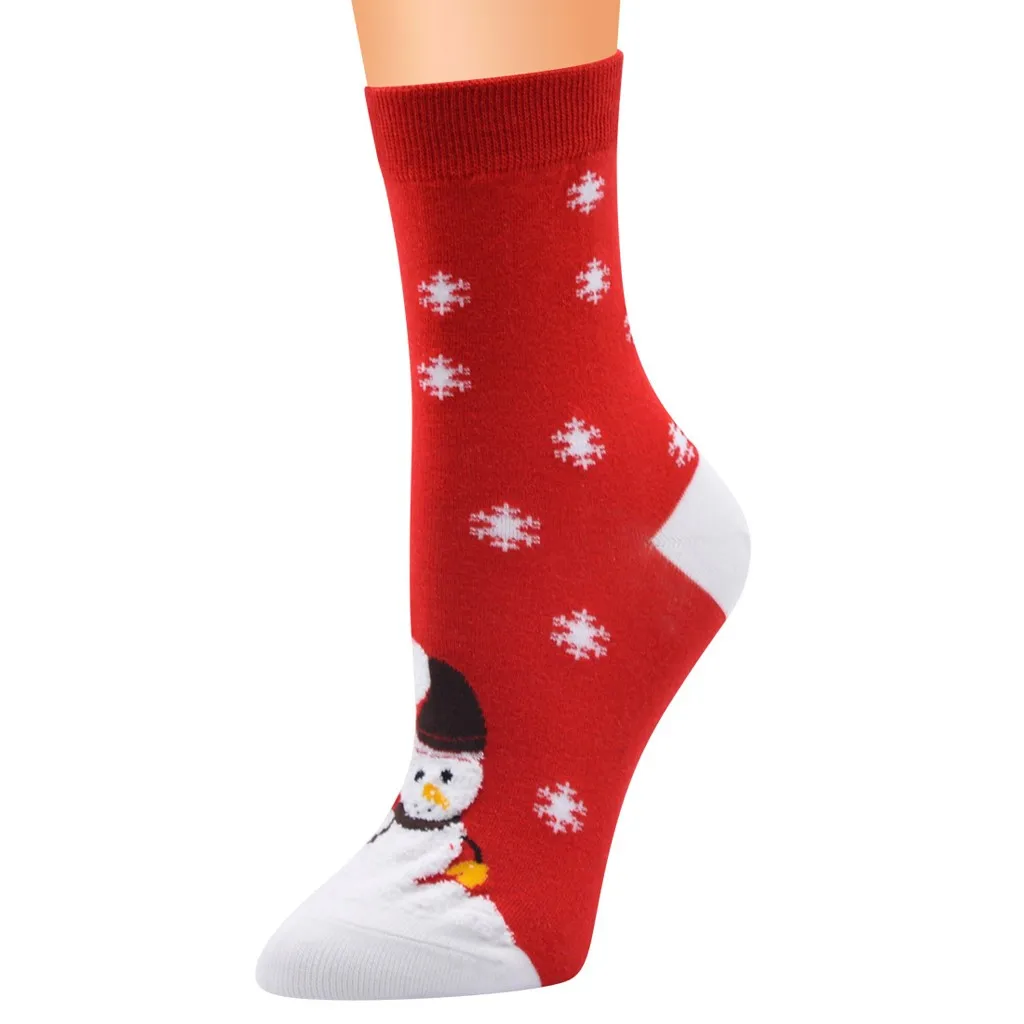 2019 New Autumn winter new year Santa Claus Christmas Snow Elk Gift socks long sock cotton men women size EUR 35-43 | Женская одежда