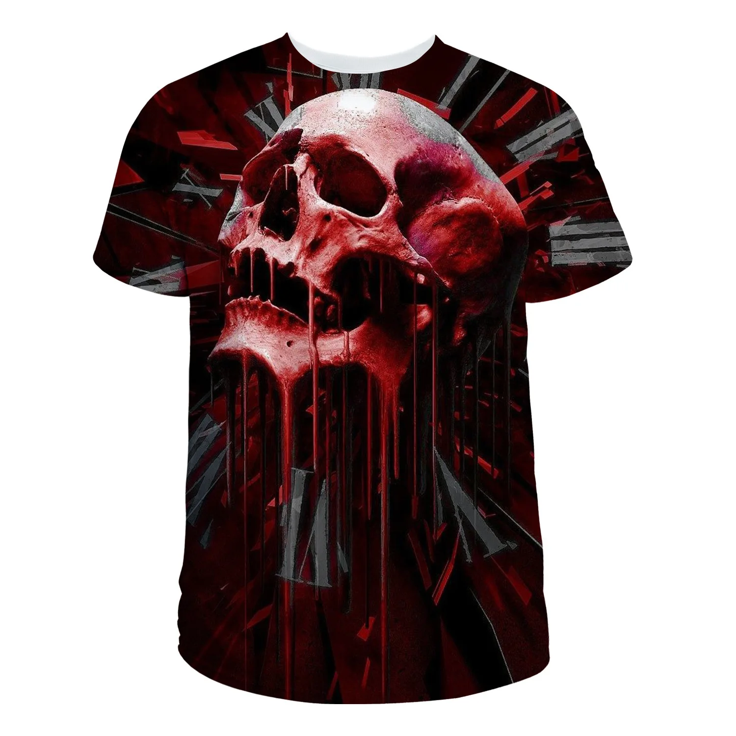 

2019 Kpop human Skeleton Human Skeleton Head Evil Do T Pity 3d Series Printing Leisure Time Short Sleeve