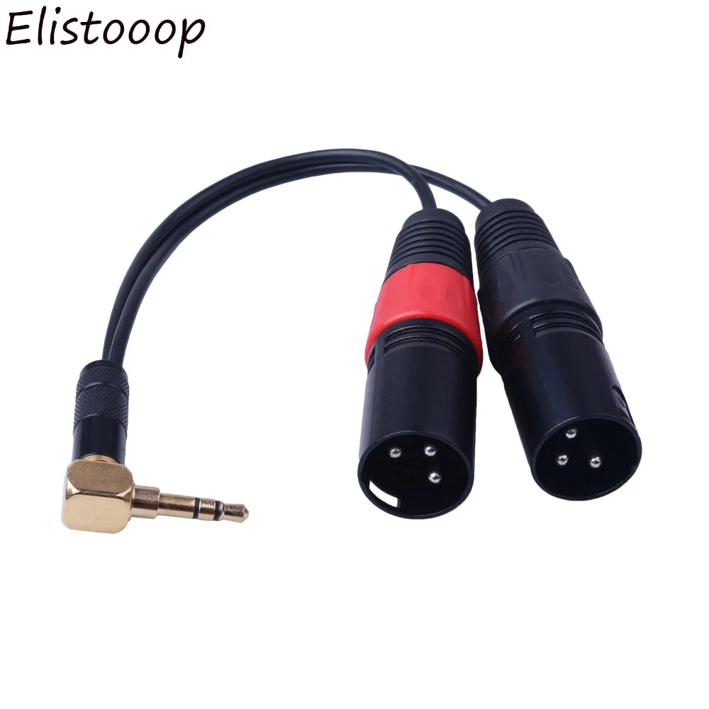 Elistooop 3 5 мм TRS 1/8 дюймов стерео папа на двойной XLR 3Pin Y сплиттер микрофон аудио