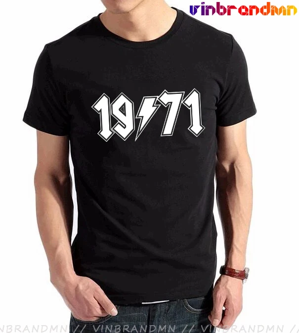 

Funny Summer Made in 1971 T Shirt Men Thanksgiving Birthday Short Sleeve O Neck Cotton Man Born In 1971 T-shirt