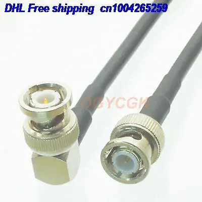 

EMS/ DHL 50pcs BNC male plug straight to BNC male right angle RG58 Jumper pigtail 3FT cable 22j