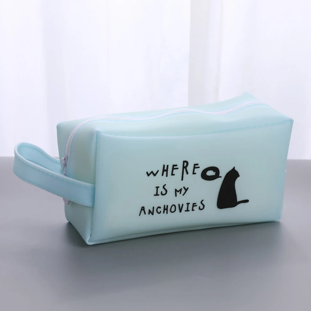 Новинка мультяшный студенческий пенал с принтом кота чехол для ручки макияжа на