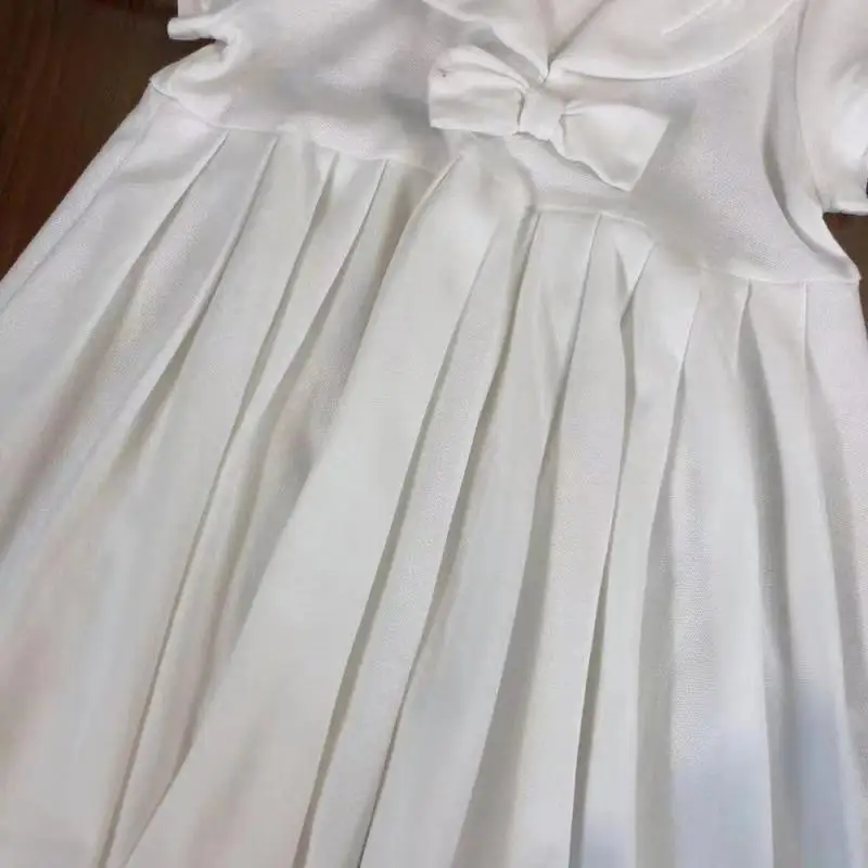 

Summer New 3 TO 14Years For Baby Little Girl Children's Clothing Party Ball Gown White Cute Princess Dress Kids Designer Clothes