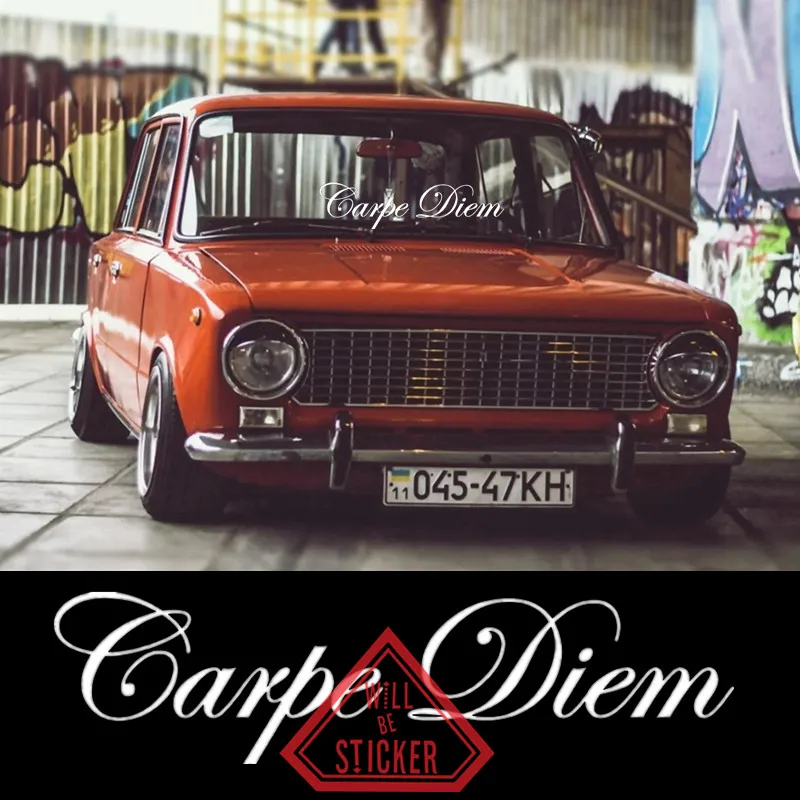 Carpe Diem Высокое качество шлем заднее лобовое стекло дверь автомобиль креативные