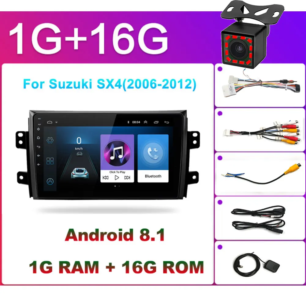 Suzuki SX4 OEM вы хотите 2 Din Android 8,1 Автомобильный gps мультимедийный плеер для hyundai solaris peugeot 307SW Collora Kia Rio Sportage - Цвет: Suzuki SX4