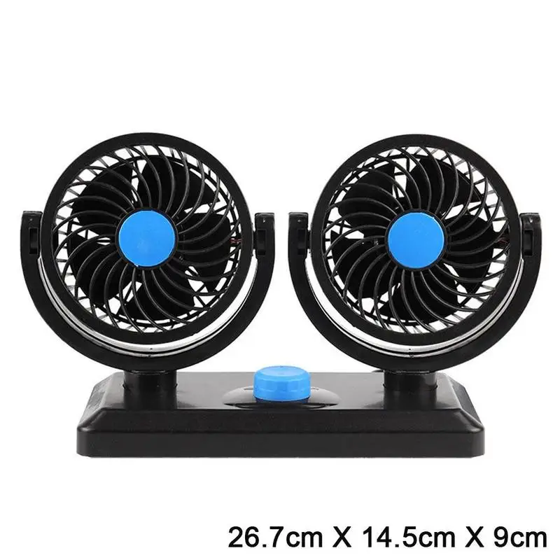 

Car Dual Fan Air-cooled 12 Volt 360 Omni-directional Fan Dashboard Electric Radiator Air-conditioning Cooling Ventila Y6D6