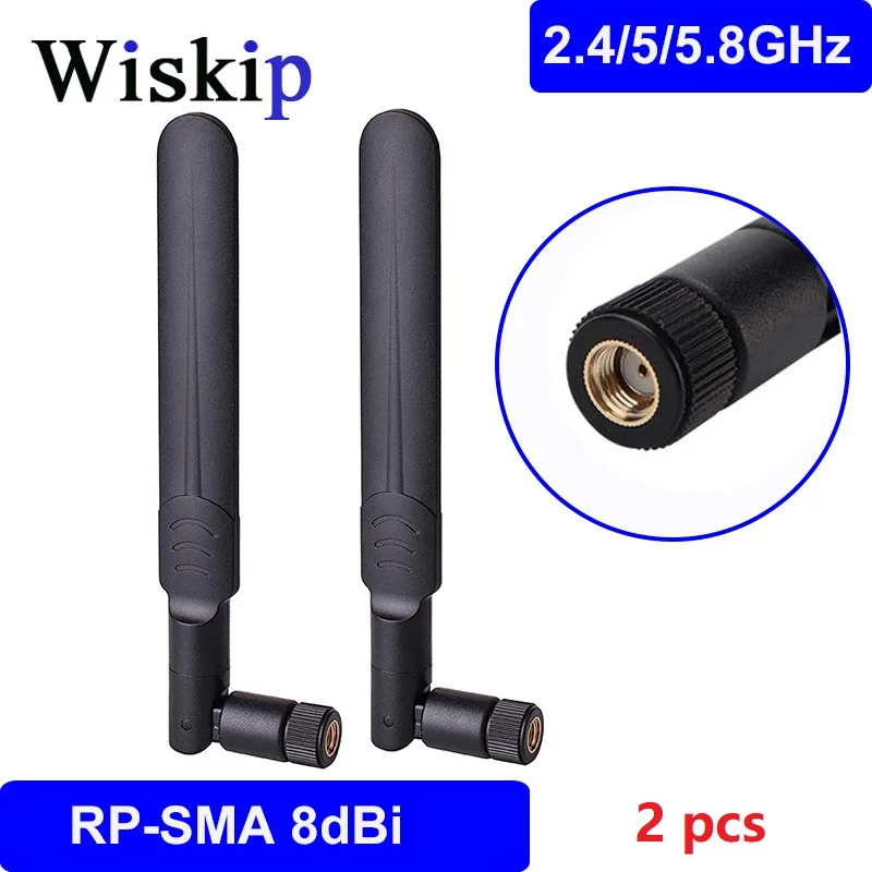 2 шт. 4 ГГц 5 8 5G антенна RP SMA 8dBi WI FI Dual Band 4G 8G антенны типа мама беспроводного