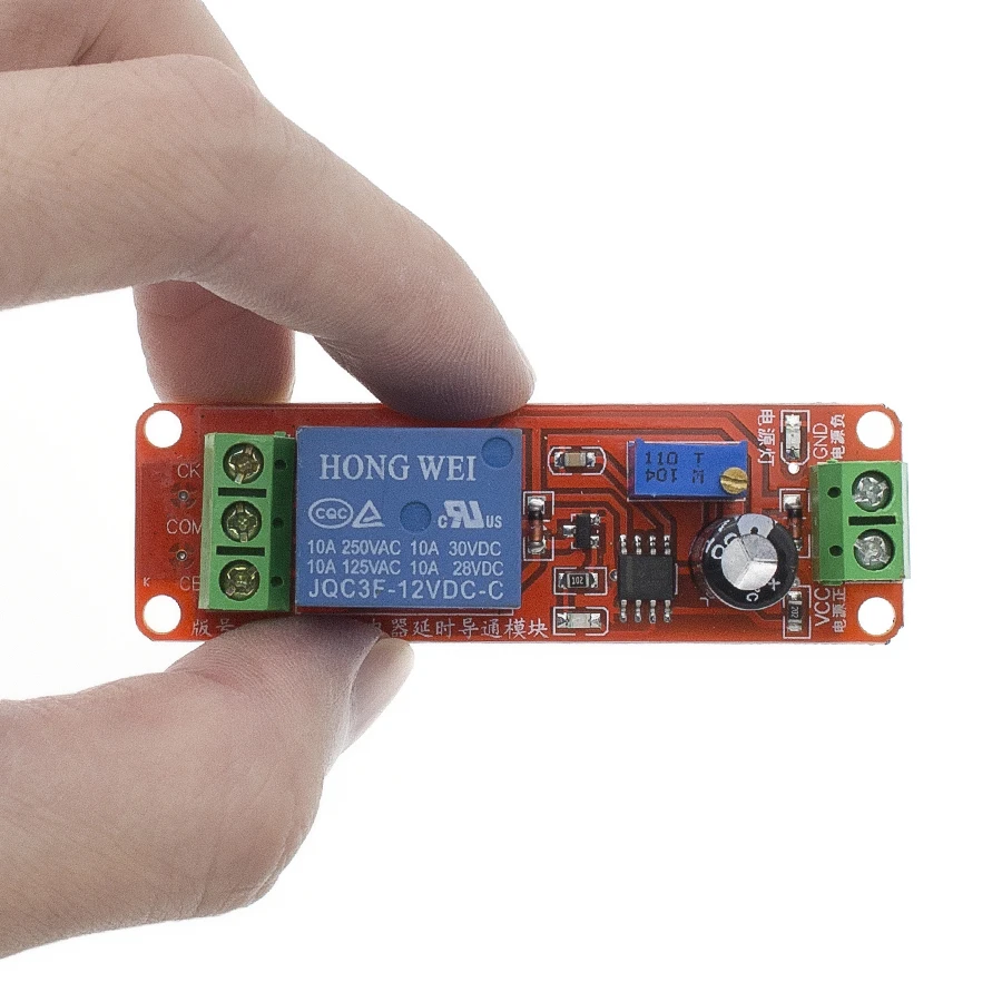 10 шт. 12В таймер задержки моностабильный переключатель релейный модуль NE555