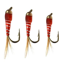4 styles 3 sizes nymph trout fly fishing lure dry wet flies nymph artificial ice fishing lures