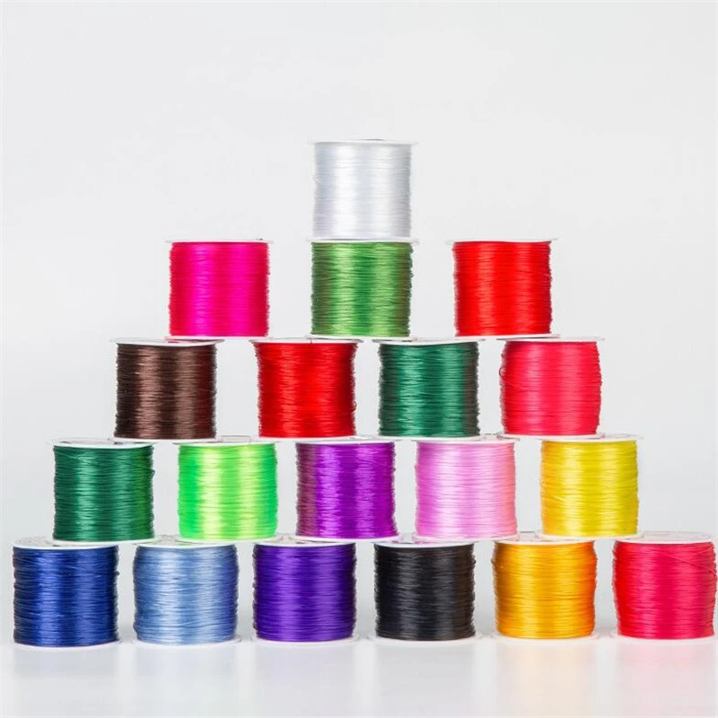 

1 рулон, 1 мм, 60 м, яркие Стрейчевые строки для изготовления ювелирных изделий своими руками