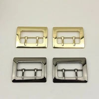 5pcs 50mm metal double pin buckle coat 2 inch decor belt buckles diy bag strap adjustment hook luggage hardware accessories