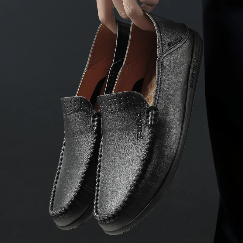 

Мужская обувь на плоской подошве; Лидер продаж; Мужская кожаная обувь; Сезон весна 2020 года; Повседневная мужская обувь; zapatos; Обувь черного цв...