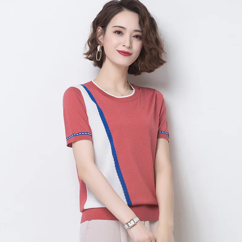 

Red 2020 Summer Fashion T Shirt Women Tshirt