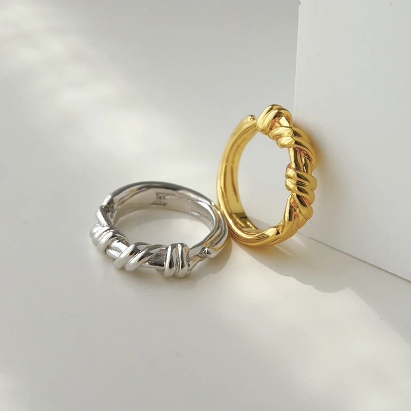

GHIDBK 2020 Minimalist Irregular Wired Twine Open Rings for Women Statement Popular Ring Aesthetics Ring Bulk Jewelry