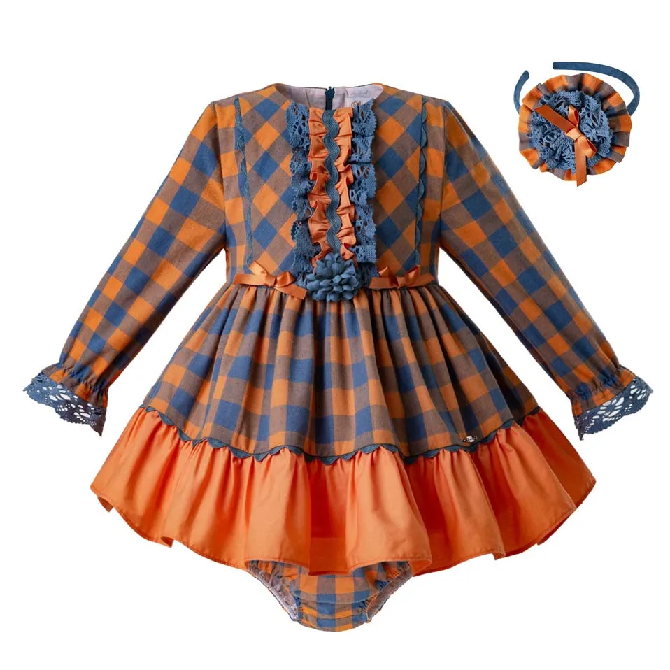 Cutestyles/платье для маленьких девочек осенний комплект одежды в винтажном стиле