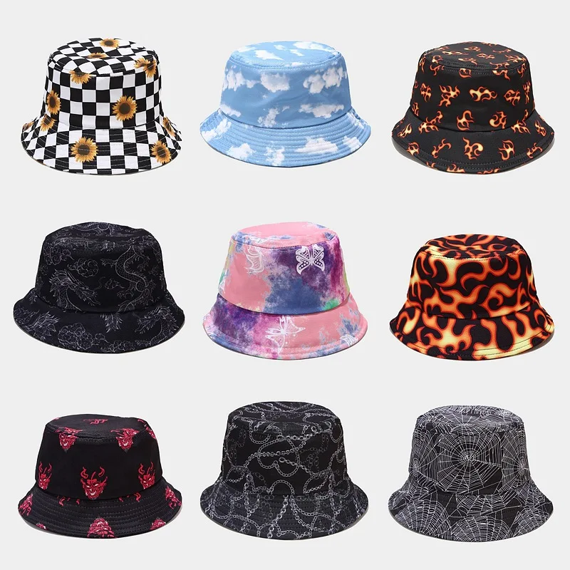

2022 New Street Fashion Bucket Hats for Women Cap Men Fishing Fisherman Caps Casquette Gorro Summer Hat Chapeau Femme Mujer