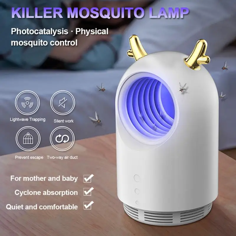 

UVA Mosquito Killer Lamp Physical Mute Home Bedroom Insect Killer LED Light Cute Bedroom Office Inhalation Mosquito Repellent
