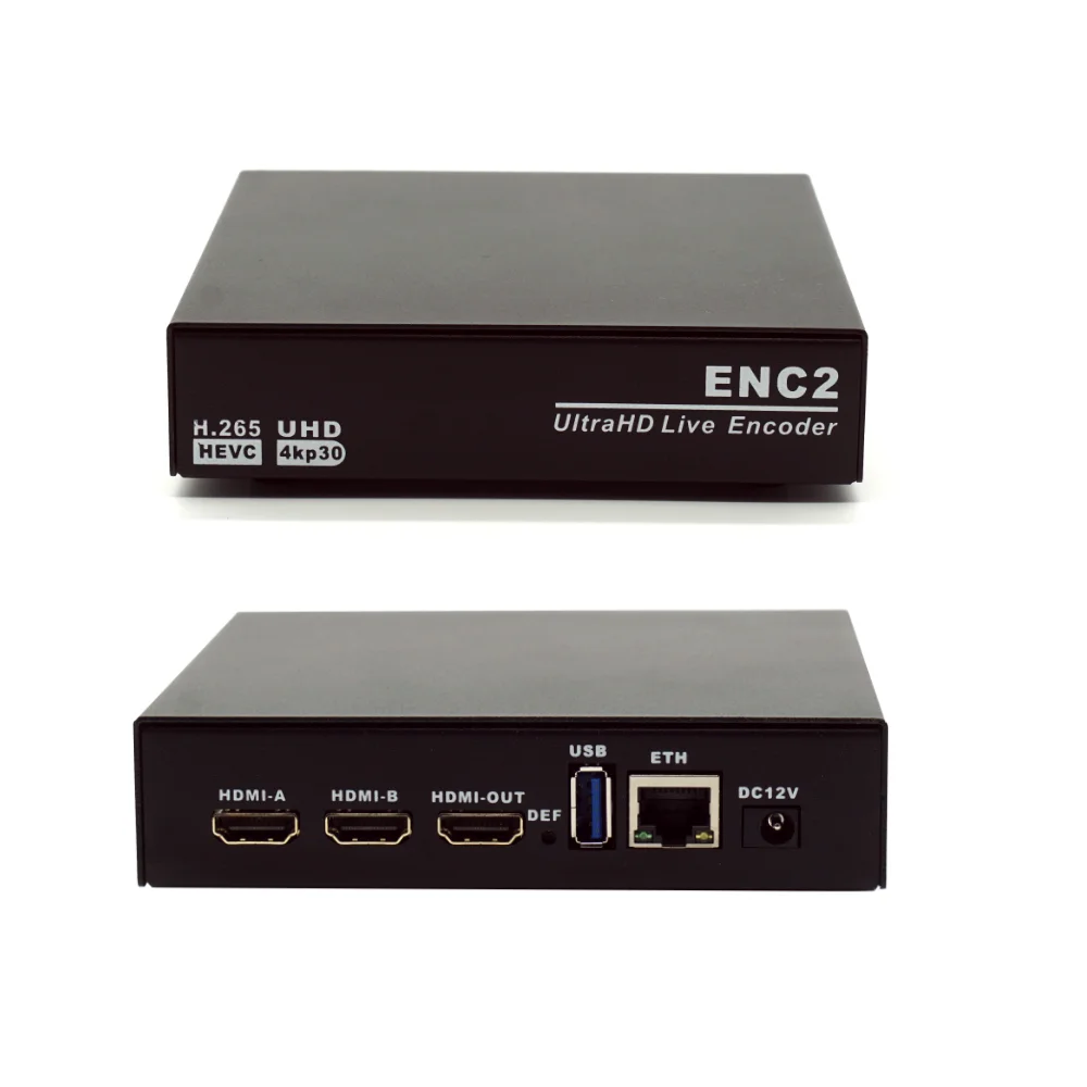 2 канальный Hdmi HEVC NDI HX с поддержкой H.264 H.265 + кодировщик видео SmartP черный декодер 4k30x2