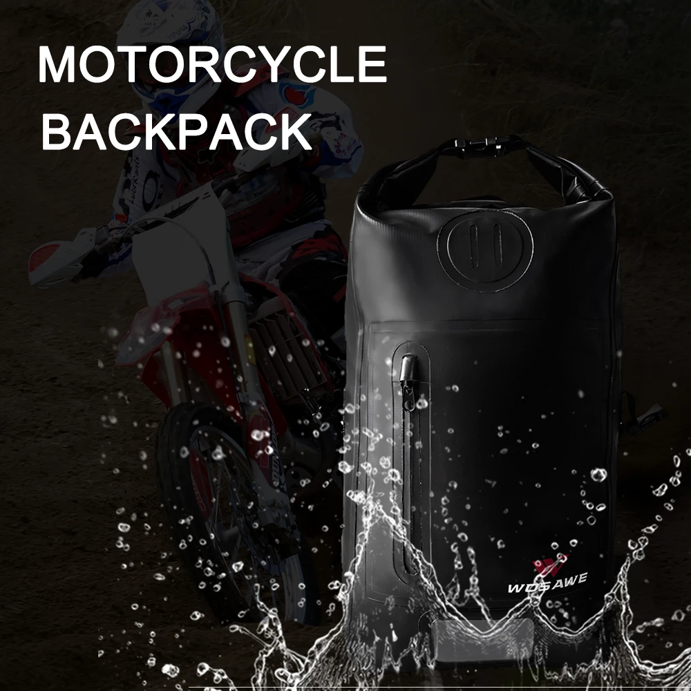 

Multi-functional Durable Rear Motorcycle Seat Bag High Capacity Travel PVC Bag 25L Motorcycle Waterproof Tail Bags