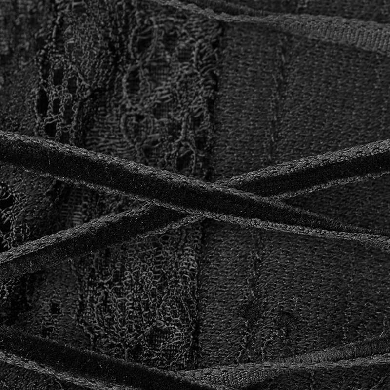 Женское короткое пальто с кромкой в виде листа лотоса черное кружевное Сетчатое