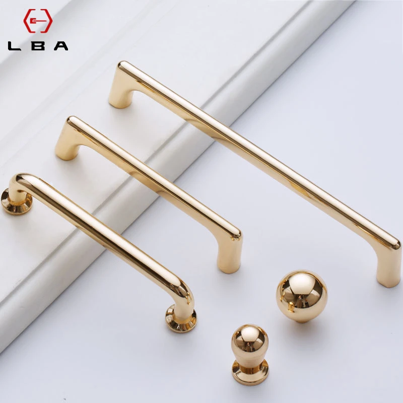 Золотая Ручка для шкафа из цинкового сплава современный минималистичный дизайн