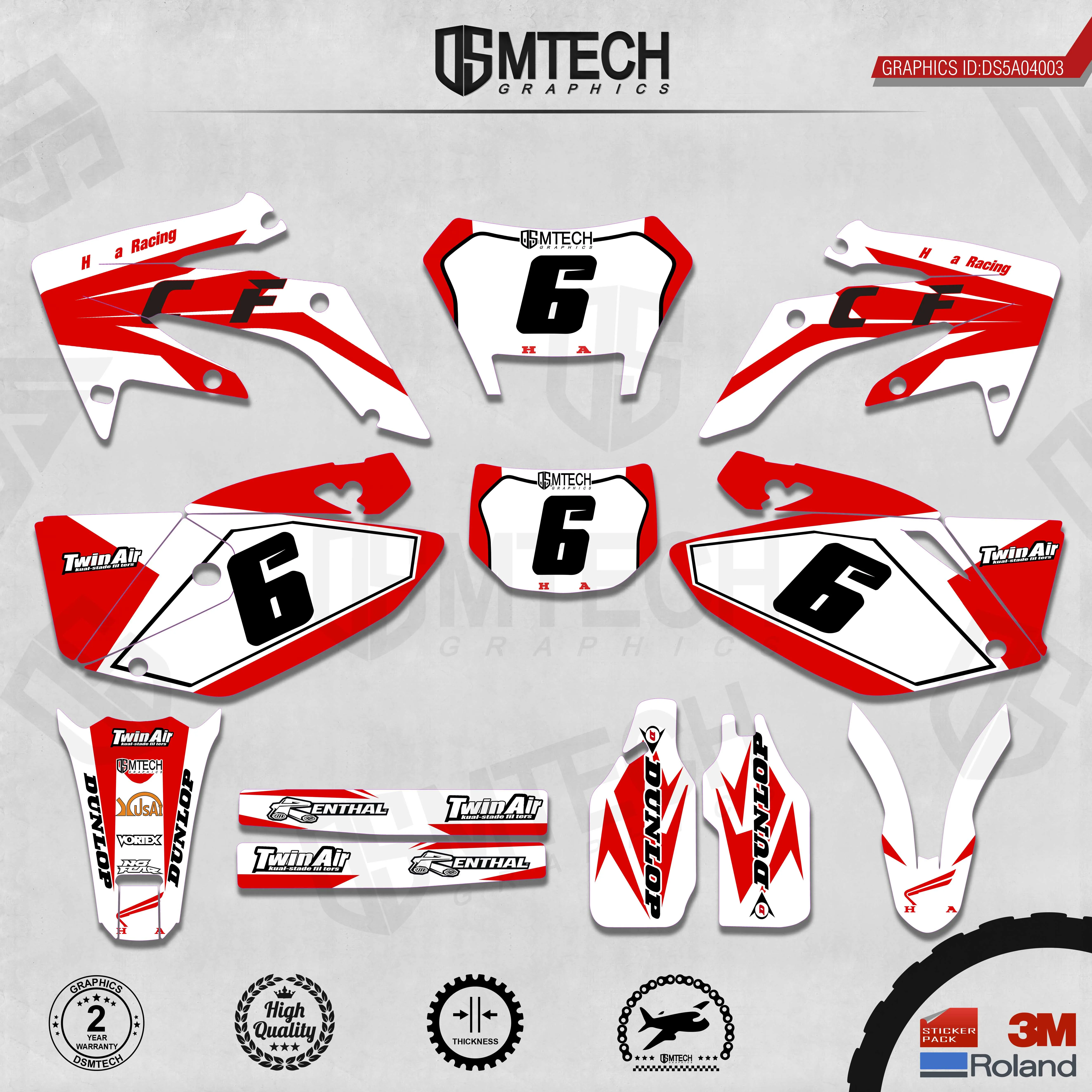 DSMTECH Customized Team Graphics Backgrounds Decals 3M Custom Stickers For 2004-2007 2008-2011 2012-2015 2016-2019 CRF250X 003
