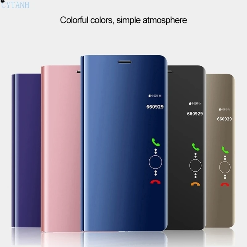 luxury phone case for oneplus 7t 8t 8 6 7 6t pro for one plus nord heavy protection intelligent smart mirror flip kicktand cover free global shipping