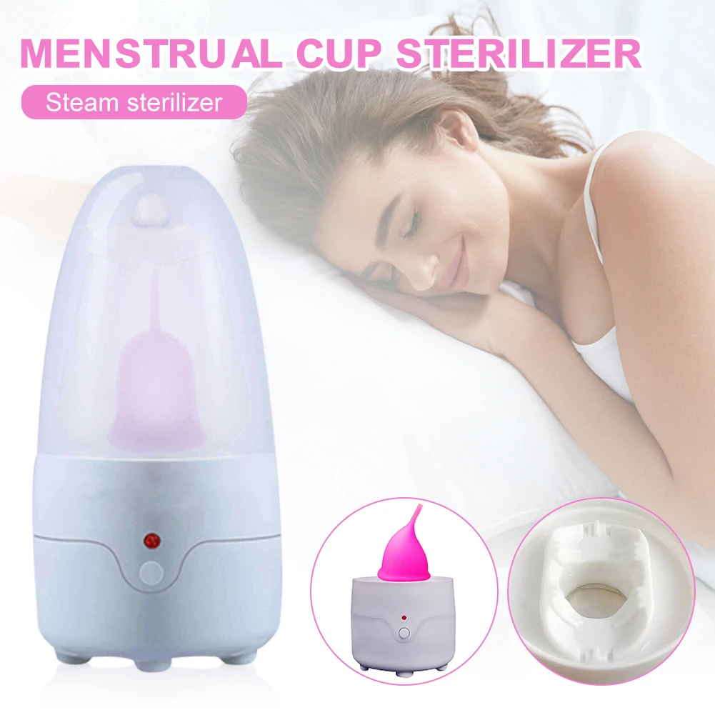 

Menstrual Cup Steamer Portable Period Cup Sterilizer Automatic Cleaner One Button Operation Steamer for Home Sturdy and durable