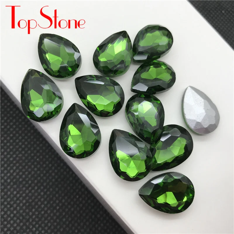 TopStone каплевидные кристаллы модные камни заостренные стеклянные стразы Размер 7x10