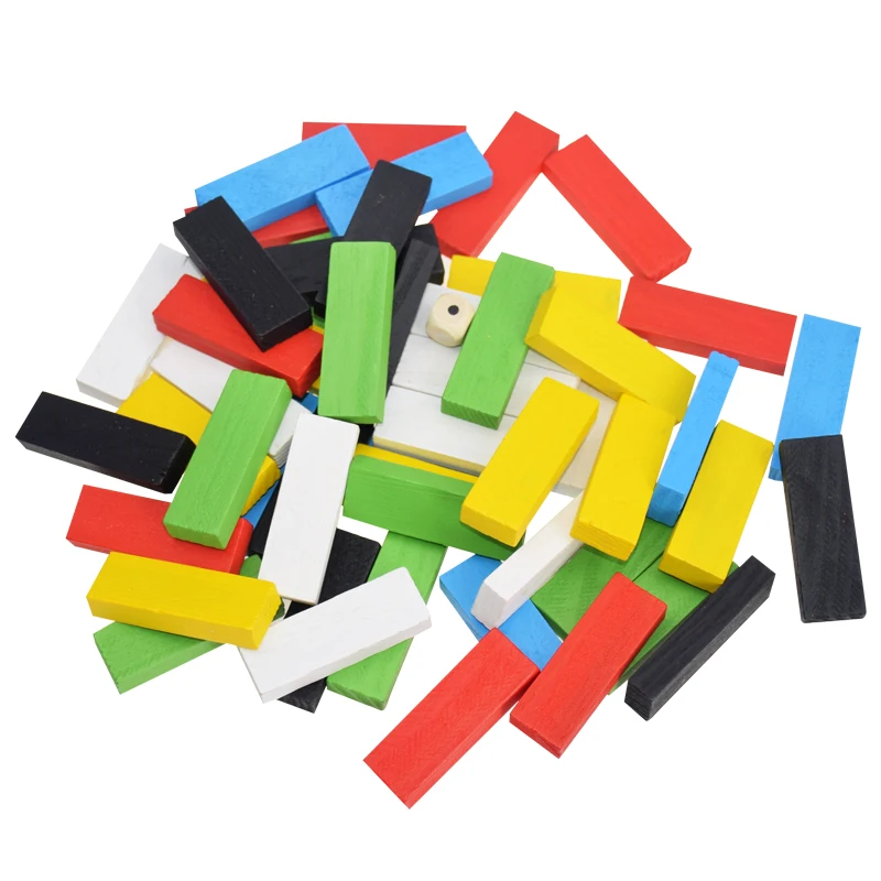 Креативный 18 см Новый Деревянный Радужный цифровой строительный блок Дженга