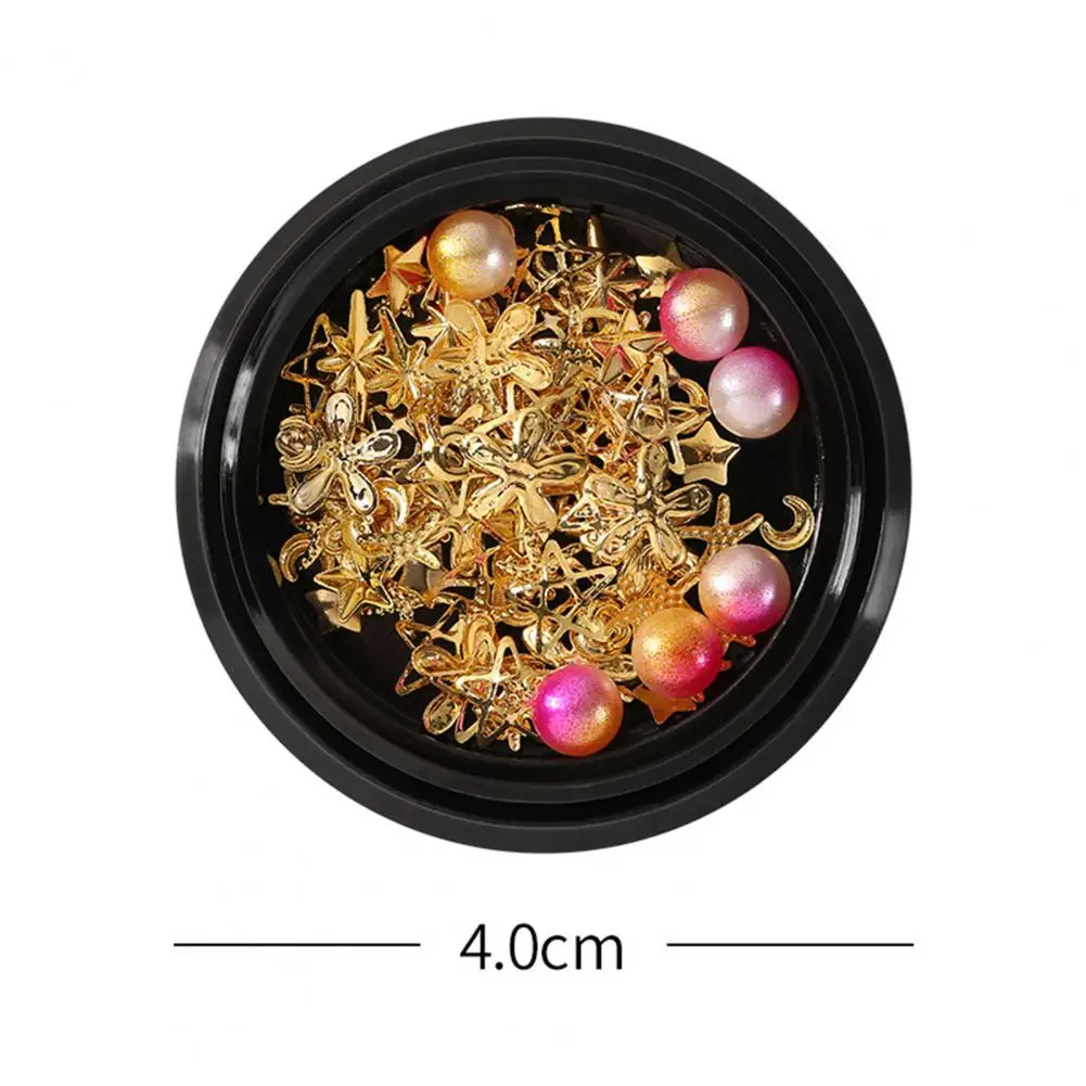 

70% Hot Sale Nail Bubble Beads Easy to Stick DIY Metal Colorful Nail Ball Sticker Ornaments for Female