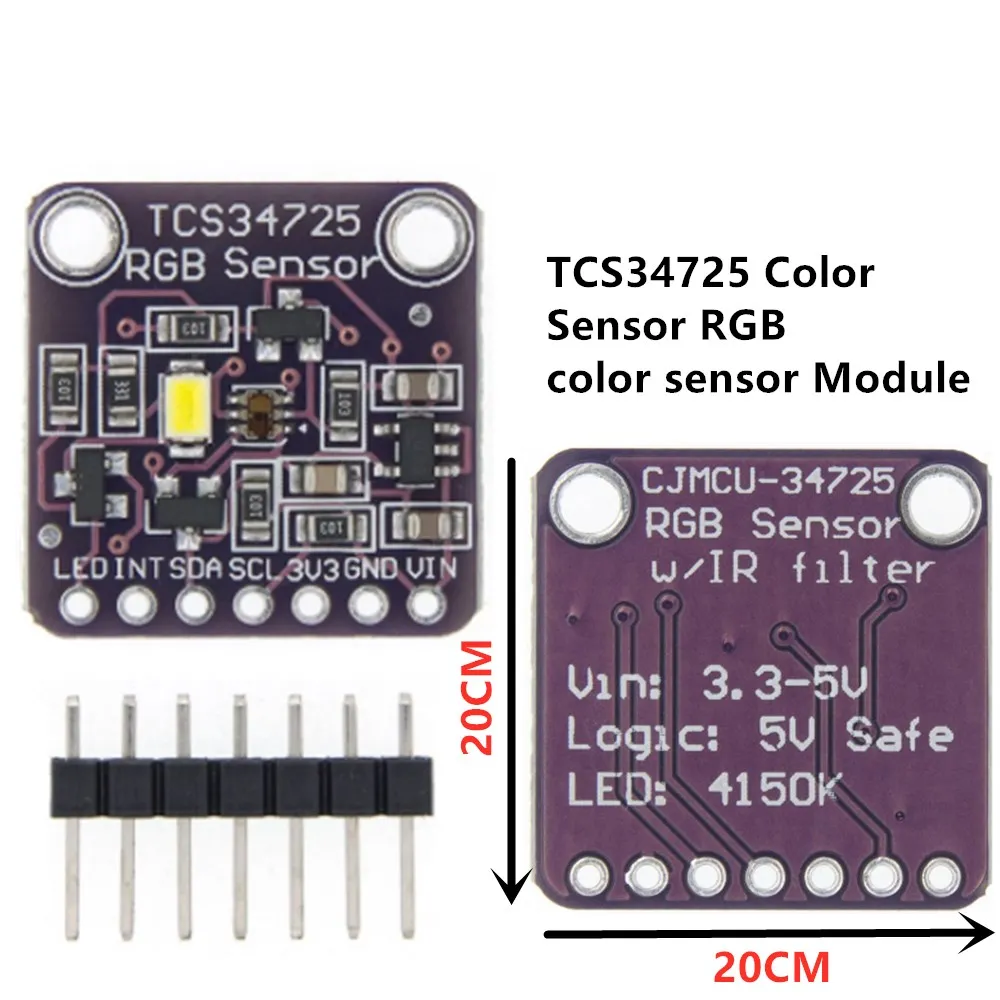 Новый и оригинальный цветной датчик 34725 TCS34725 модуль платы разработки цветного