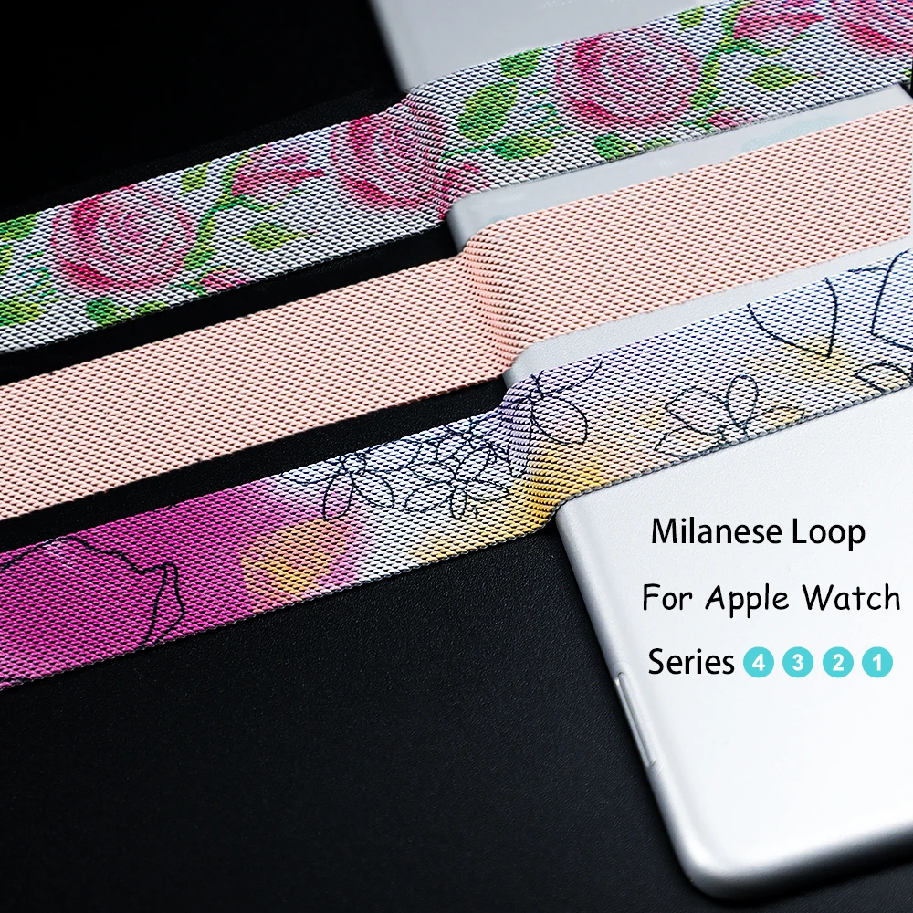 Excellent Milanese loop For Apple Watch band strap apple watch 4 band 44mm 40mm iwatch 3 2 1 42mm/38mm Better material Process
