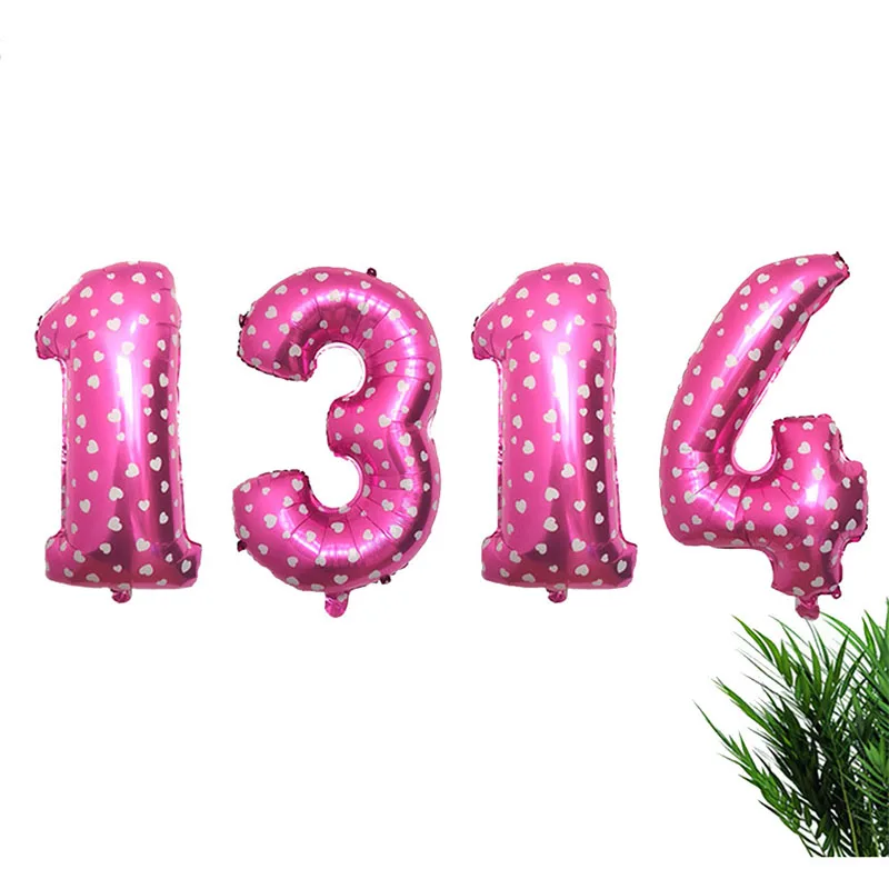 Модные фольга шары цифры воздушные ребенка день рождения вечерние шарики для
