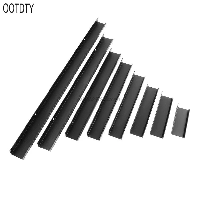 Современные кухонные шкафы длинная Скрытая темная ручка из алюминиевого сплава