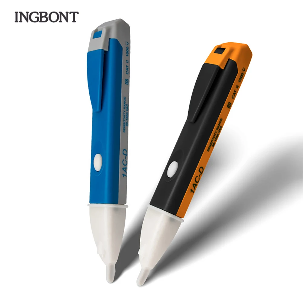 

INGBONT Non-Contact Tester Pen Electric Indicator 90-1000V AC Power Voltage Test Alert Detector Pencil LED Display Socket Sensor