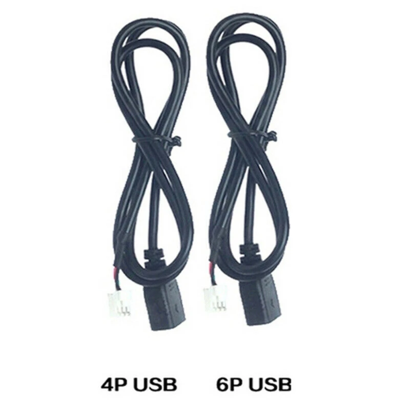 2 шт. 4-контактный + 6-контактный разъем USB-кабель для автомагнитолы 1 м USB-адаптер R3MD