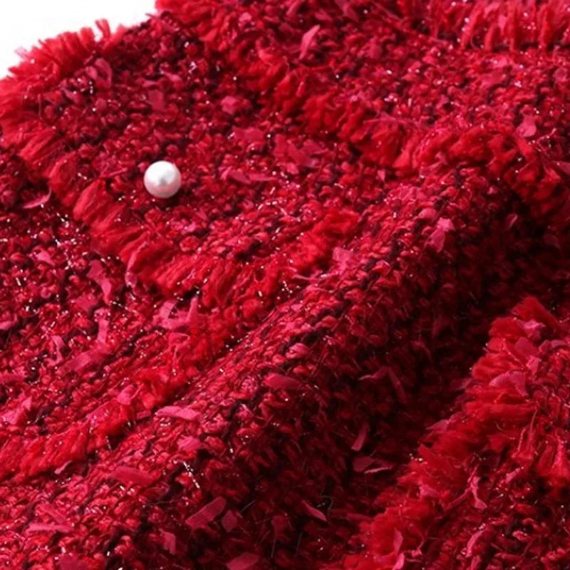 

High Quality Luxury Womens Short Dress Fashion Solid Sleeveless Dress Female Spring Autumn Slim Fit Tweed Pocket Dress