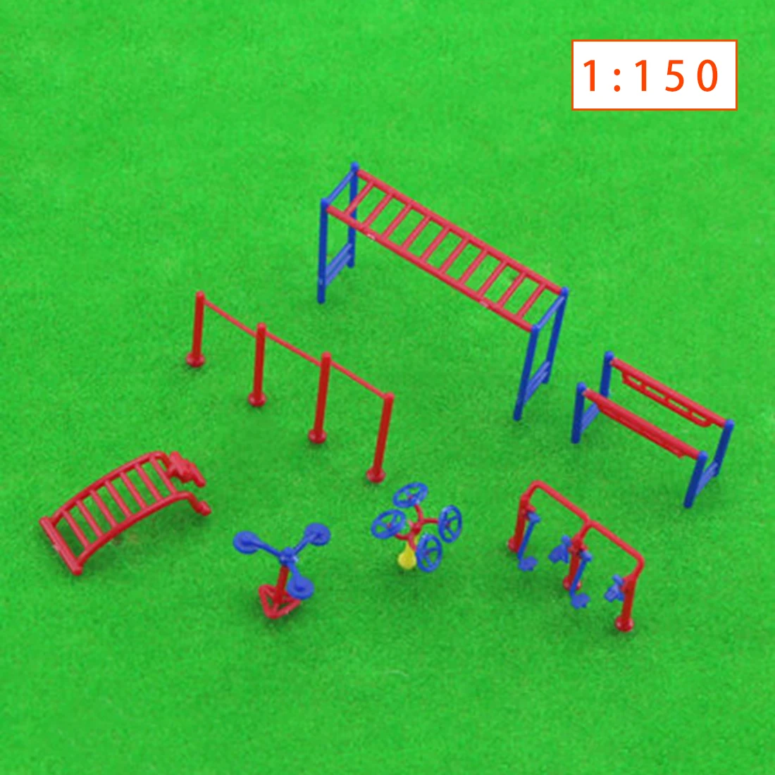 7 штук 1:150 / 1:75 Масштаб Спортивные части Фитнес-оборудование для сборки моделей архитектуры песочного стола - Случайный цвет.