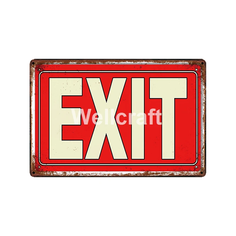 [ WellCraft ] CAUTION X-RAY Parking only EXIT Public Metal Signs Posters Vintage Painting Custom Decor LT-2004 | Дом и сад