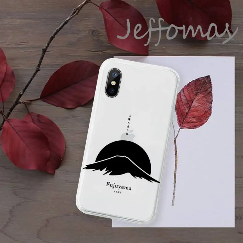 

Cute Japan Fuji Mountain Phone Case Transparent for iPhone 11 12 mini pro XS MAX 8 7 6 6S Plus X 5S SE 2020 XR