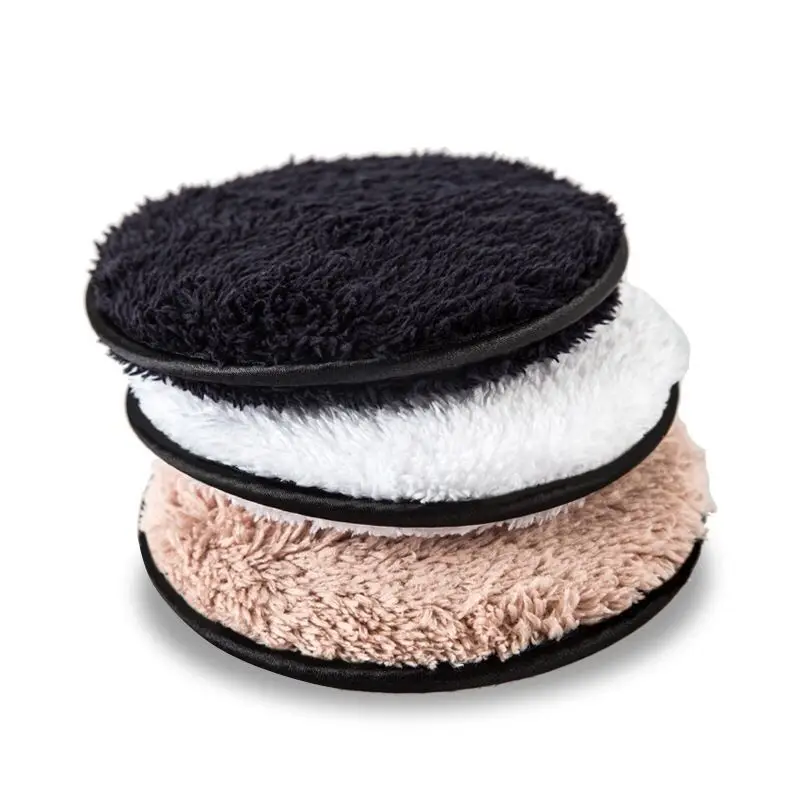 

New 1/3Pcs Reusable Makeup Remover Microfiber Cloth Pads Remover Towel Face Cleaner Plush Make Up Lazy Cleansing Powder Puff