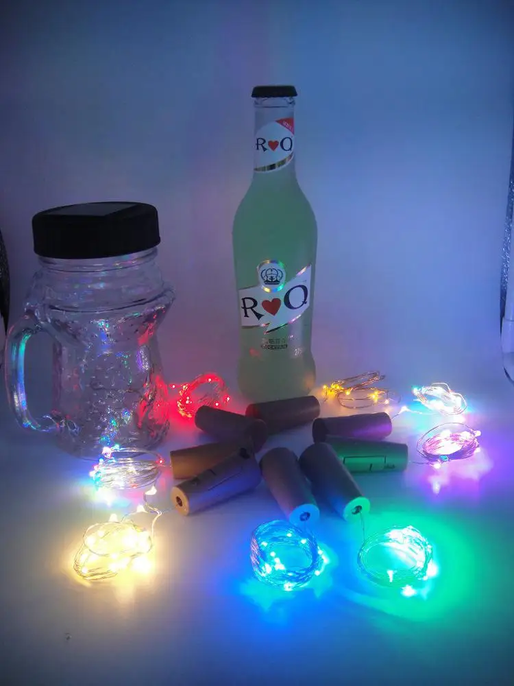 1 м 10 светодиодный медный провод струнный свет с бутылкой пробка для стеклянной